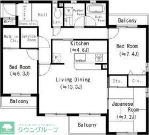 ラフィネメゾン瑞穂の物件間取画像